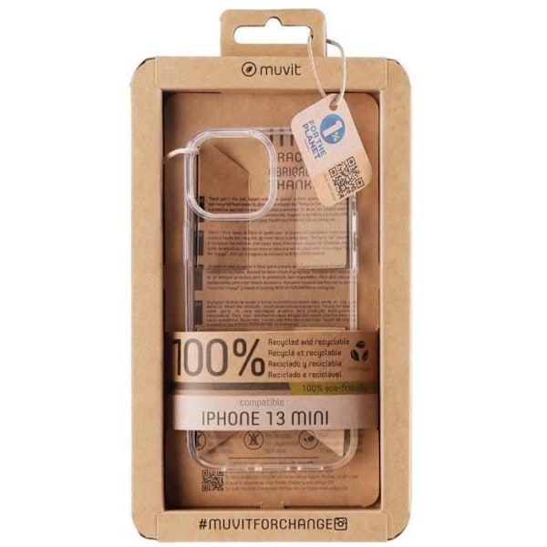 MUVIT FOR CHANGE RECYCLETEK FLEXIBLE TRANSPARENT IPHONE 13 MINI