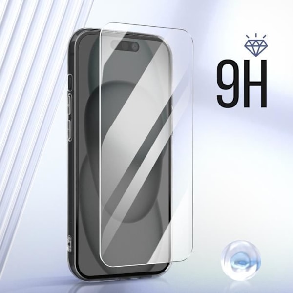 Cover til iPhone 15 Plus - AVIZAR - Gennemsigtig - Halvstiv - Syntetisk - Glat - Blandet Transparent