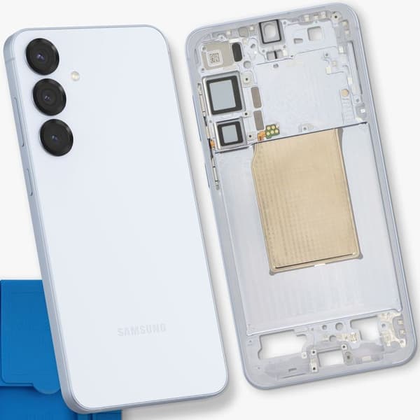 Originalt Centralt Chassis til Galaxy S25 Plus Præcis og Sikker Pasform Samsung Lys Blå Blå