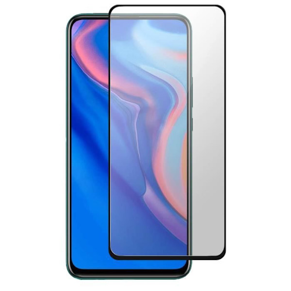 Skyddande film - AVIZAR - Huawei P Smart Z / Y9 Prime 2019 - Härdat glas 9H - Avfasad - Svart Svart