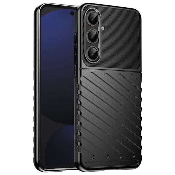 Coque til Samsung Galaxy S24 FE Stribet Antiskrid Sort Svart