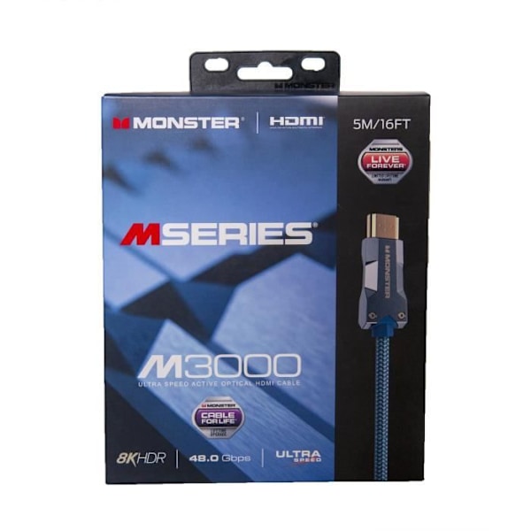 MONSTER HDMI-kabel M3000 UHD 8K Dolby Vision HDR 48GBPS - 5m