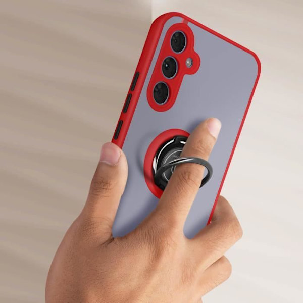 Supportfodral Kompatibel med Samsung A54 5G Red Case Ring