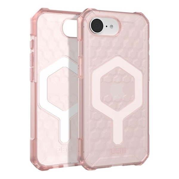 "Iphone 16e hunajakennokuori läpinäkyvä Essential Armor UAG vaaleanpunainen" Rosa