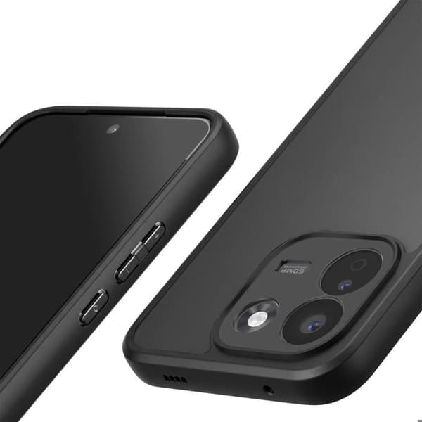 Stødsikker Bimateriale Cover til Xiaomi Redmi Note 17 Pro Max med Forstærkede Hjørner Sort Svart