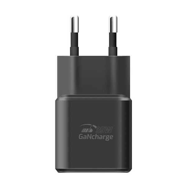 Swissten Ultra Fast Compact Lättvikts GaN USB C 35W Laddare Svart Svart