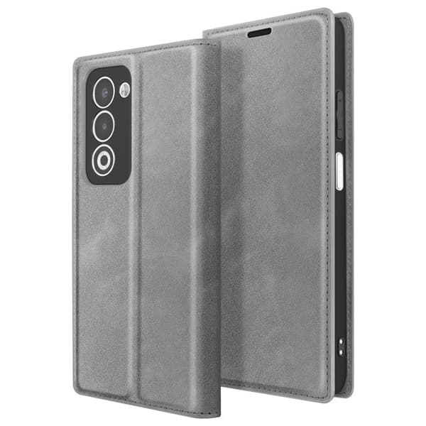 Folio Classic Case för Oppo A5 med Stödfunktion Grå Grå