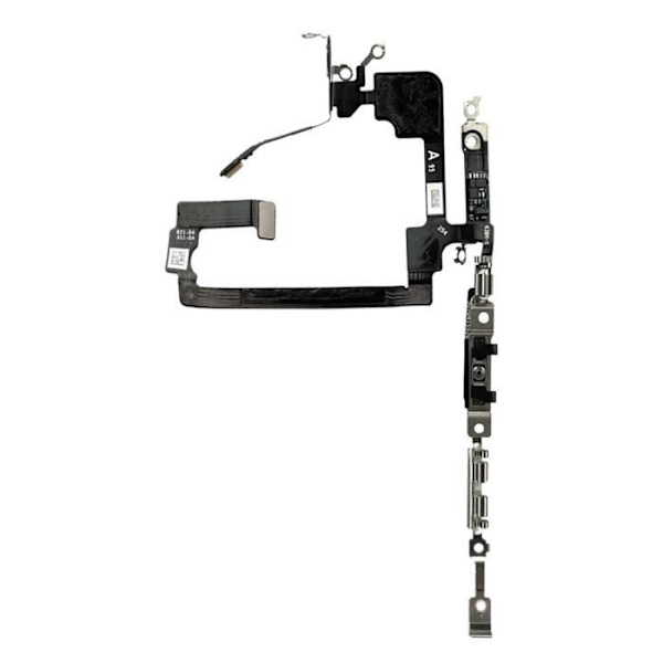 Ström- och Bluetooth-knappkabel för iPhone 15 Plus Black Svart