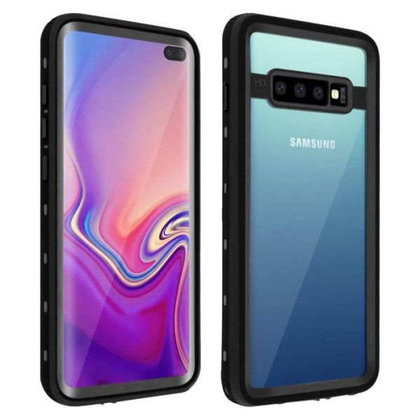 Coque - REDPEPPER - Samsung Galaxy S10 Plus - Vandtæt 2m - Bi-materiale - Slagfast Svart
