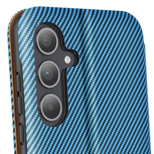 Samsung A35 Hiilikuitukotelo, Video Tukitoiminto ja Anti-RFID Sininen Sininen
