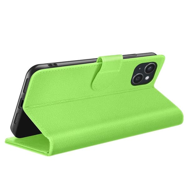 Fodral Plånbok för Apple iPhone 15 Plus Stöd och Flik Zanaé Grön Grön