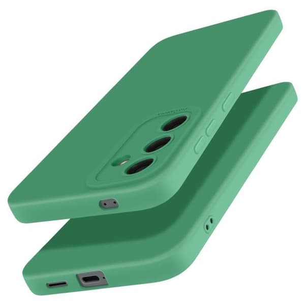 Silicone Soft Case for Samsung Galaxy S25 Protected Camera Block Green Grön