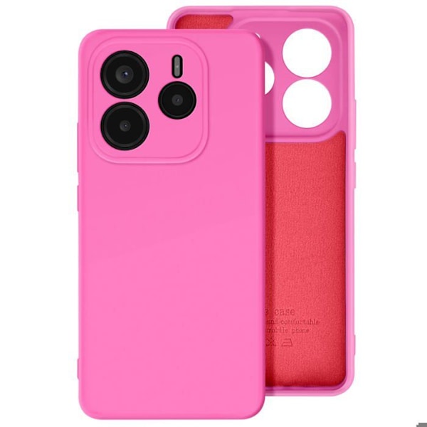 Fodral för Xiaomi Redmi Note 14 5G Semi-hård Soft-touch Anti-spår Fuchsia Rosa