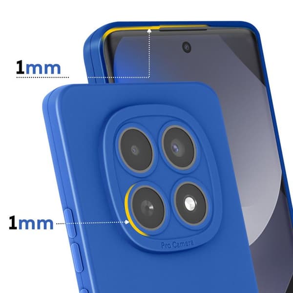 Siliconfodral för Redmi Note 15 med förstärkt kamerablock i blått Blå