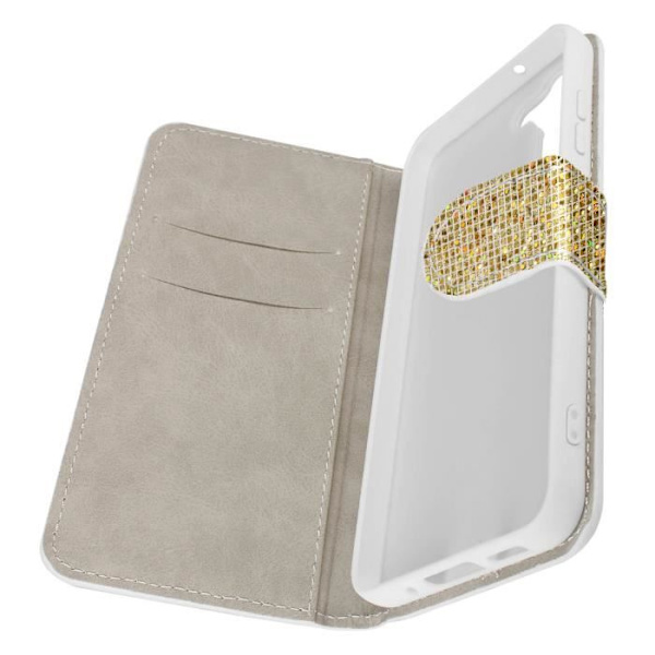 Samsung Galaxy A34 5G Fodral - AVIZAR - Glitter Disco - Plånbok - Videostöd - Gul Gul