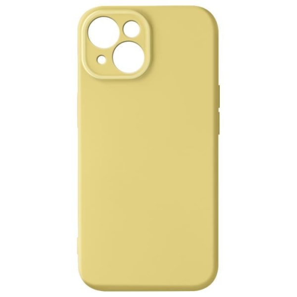 Silikonetui til iPhone 15 Soft Touch beskyttet kamera Sweet Yellow Series Gul