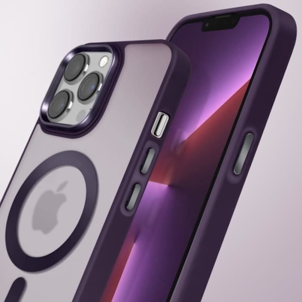 Coque MagSafe til iPhone 13 Pro Mat Frostet Bagkant Lilla Lila
