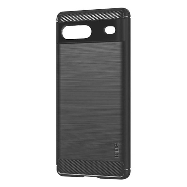 Google Pixel 7 Case Soft Carbon Effect Harjattu metalli MOFI musta