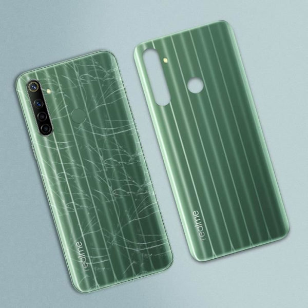Cache Akku - Realme - 6i - Vaihto - Vihreä - Integroitu liima Grön