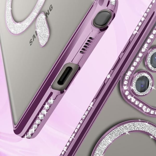Coque - AVIZAR - Samsung Galaxy S24 Ultra - Lila - Hård - Kompatibel med MagSafe Lila