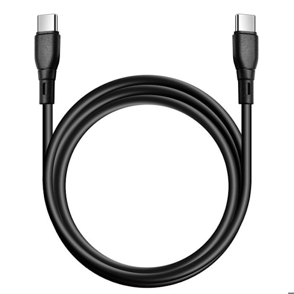 USB-C / USB-C Hurtigopladning 60W og Dataoverførsel 1m Blå Stjerne Sort Svart