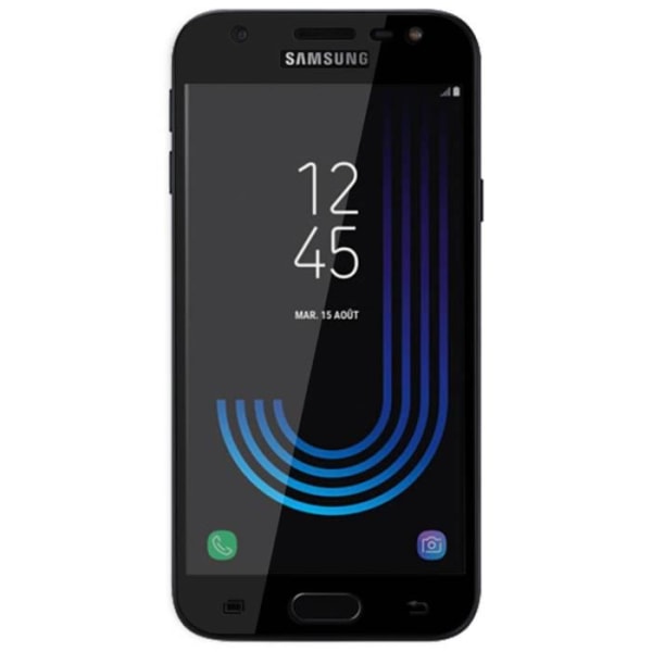 Galaxy J3 2017 Film Protection resistent hærdet glas 9H hårdhed sort omrids