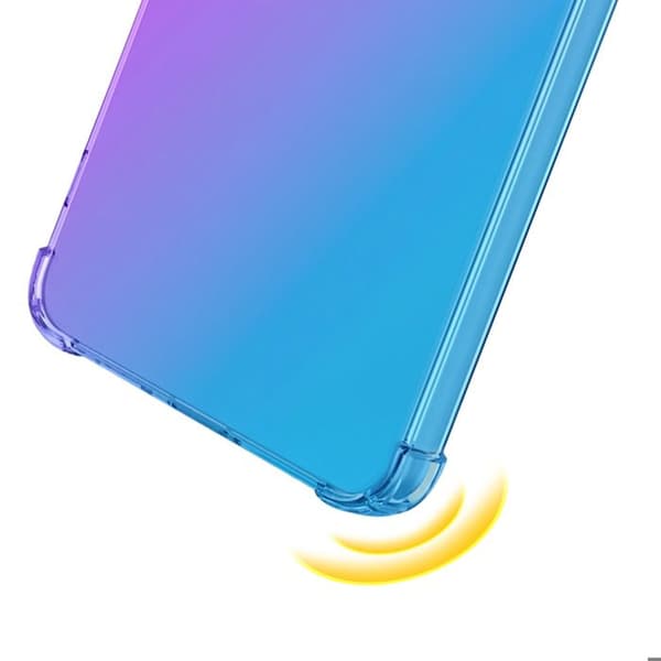Cover til Galaxy A27 med Forstærkede Hjørner, Translucent Lilla Gradient Effekt