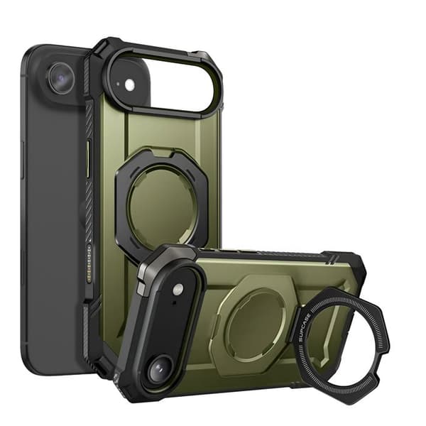 Coque Magsafe - SUPCASE - iPhone Air - Militærbeskyttelse - Stødresistent - Justerbar stativ Grön