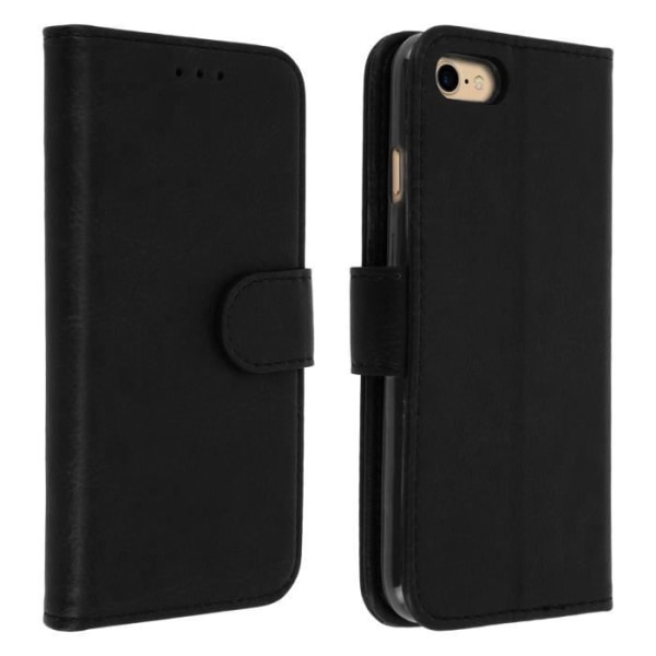 Housse iPhone 7/8 - AVIZAR - Etui Clapet - Sort - Video Støtte - Kortholder svart