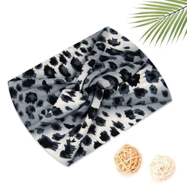 Bandeau - AVIZAR - Leopard Chic - Blødt Bomuld - Grå - Til Kvinder Grå