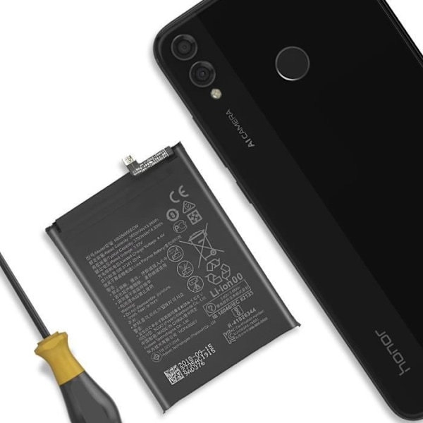 Interna batteri för Honor 8X 3750mAh modell HB386590ECW Svart Svart