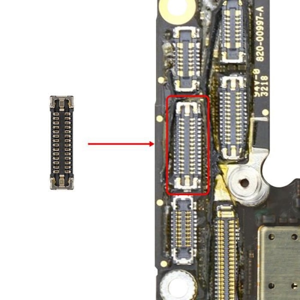 Ørestykke FPC-stik til iPhone XS og XS Max - AVIZAR - Ny kvalitetsdel - Sort Svart