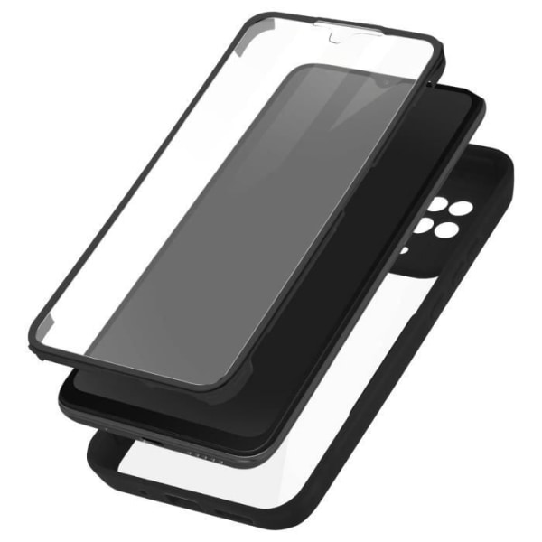 Xiaomi Redmi 10C etui - AVIZAR - Plexiglas bagside - Polymer front - Sort omrids Svart
