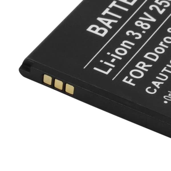 Batteri - AVIZAR - Doro 8035 - Li-ion 3.8V - 2500mAh - Erstatter DBT-2500A Sort