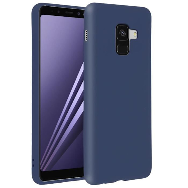 Coque - Forcell - Galaxy A8 - Soft Touch - Silikoni Geeli - Pehmeä - Sininen yö Midnattsblå