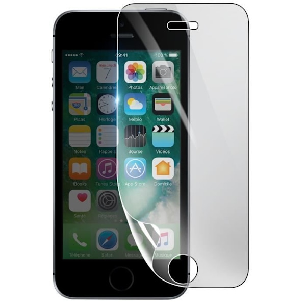 Näytönsuoja - 3MK - iPhone SE 2016 - Iskunkestävä Hydrogeeli - Läpinäkyvä - Naarmuuntumaton Transparent