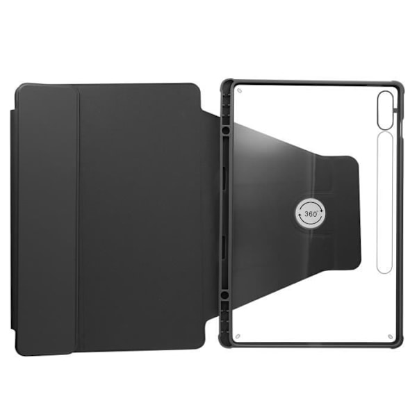 Skal - AVIZAR - Samsung Galaxy Tab S9 FE Plus - 360° Roterande Stativ - Svart Svart