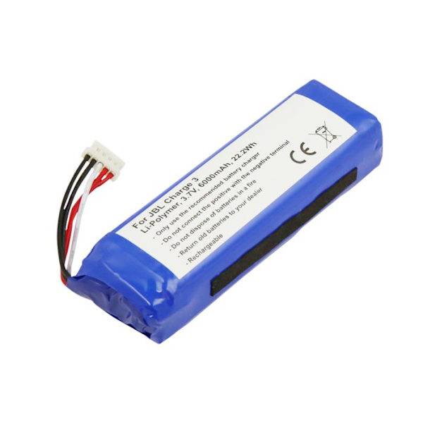 Ersatzbatteri för JBL Charge 3 2015 Li-Polymer 3,7V 6000mAh 22,2Wh