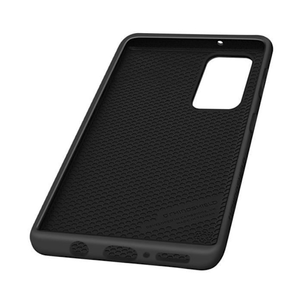 Samsung A42 5G etui Fleksibel stødsikker Soft Touch SolidSuit Rhinoshield Sort Svart