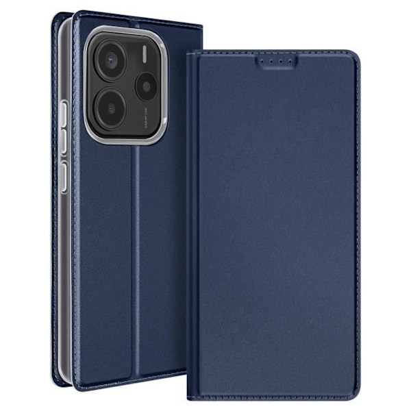Redmi Note 14 5G Kotelo Satinaeffectti Lompakko Videotuki Dux Ducis Yönsininen Blå