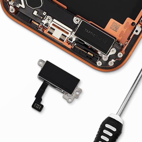 Erstatningsintern Vibrator Kompatibel med iPhone 17 Pro Sort Svart