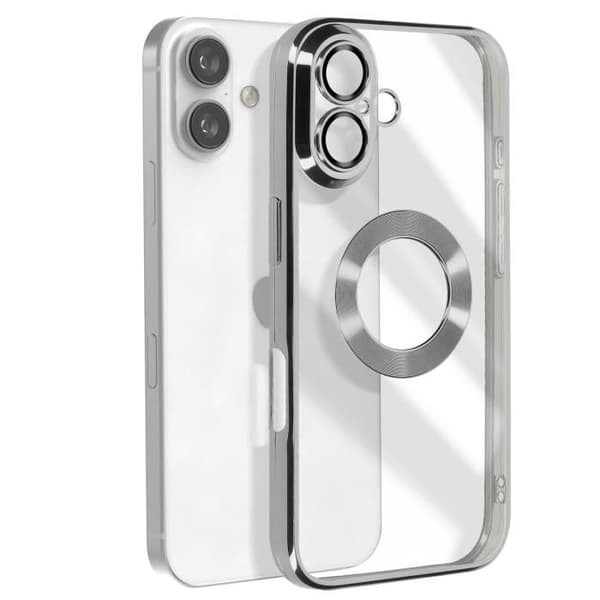 Glam Series Cover til iPhone 16 Stødsikker sølv Grå