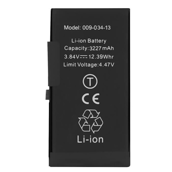 Batteri - AVIZAR - BAT-DEC-IP13 - 3227mAh - Litiumjon - Svart Svart