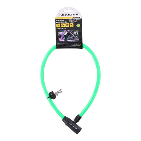 Dunlop - Kabel, cykellås (grøn)