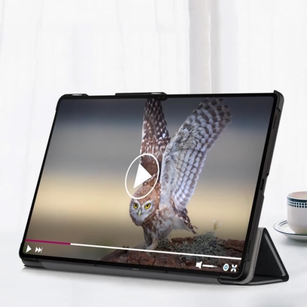 Hynde - Samsung - Galaxy Tab S9 Ultra - Smart Cover - Øko-læder - Sort Svart