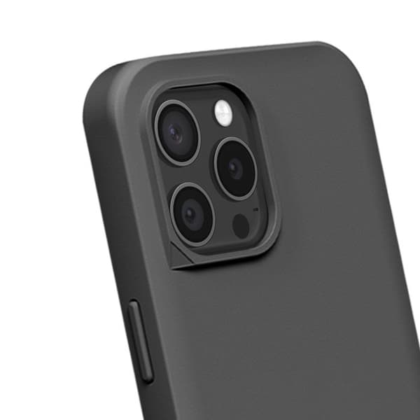 MagSafe-cover til iPhone 15 Pro Max, blød, stødabsorberende, SolidX-serie, Rhinoshield, sort Svart