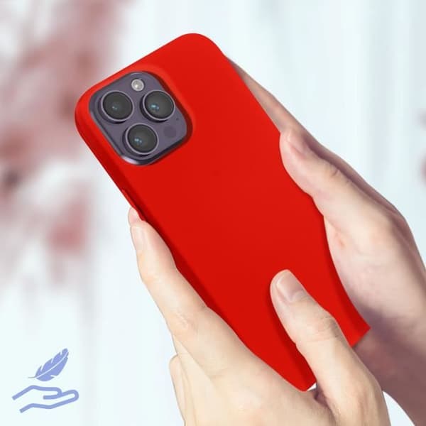 Coque iPhone 14 Pro - Noname - Semi-rigide - Röd - Soft-touch - Effektivt skydd Röd