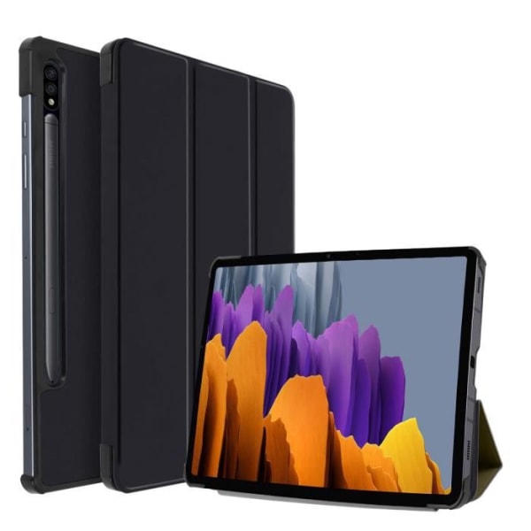 Fodral för Samsung Galaxy Tab S7 Plus 12.4 och S8 Plus Video Support Slim Design svart