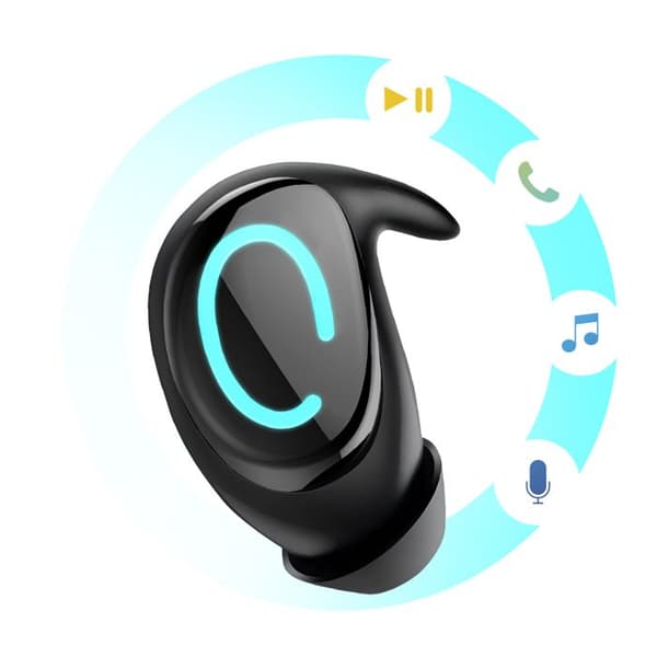 Soveørebøjle - AVIZAR - Mono - ENC Støjreduktion - Ultra Tynd - Bluetooth Sort Svart