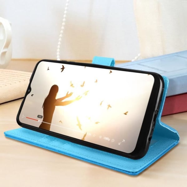 Samsung Galaxy A03 Fodral - AVIZAR - Plånboksfodral för videoställ - Blå - Stel - Syntet - Vuxen blå